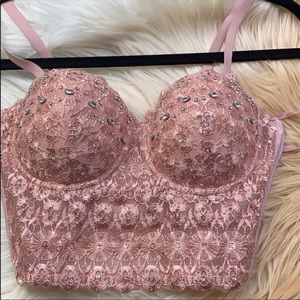 Windsor Pink lace bustier